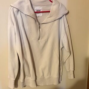Aerie Women's Off-White Cowl Neck Sweater